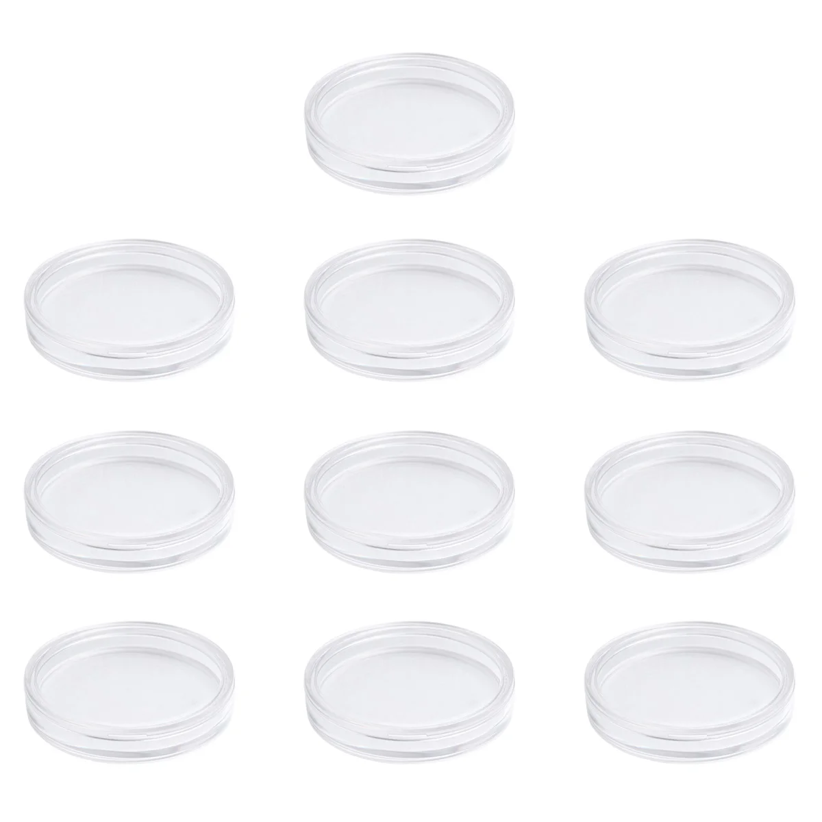 10PCS Round Coin Collection Protective Box Coin Box Plastic Transparent Box Coin case Storage Case Coin