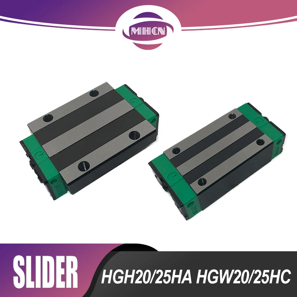 MHCN HGH20HA HGW20HC HGH25HA HGW25HC Longer Carriage for HGR20 HGR25 Rail Slides Bearing for CNC Router