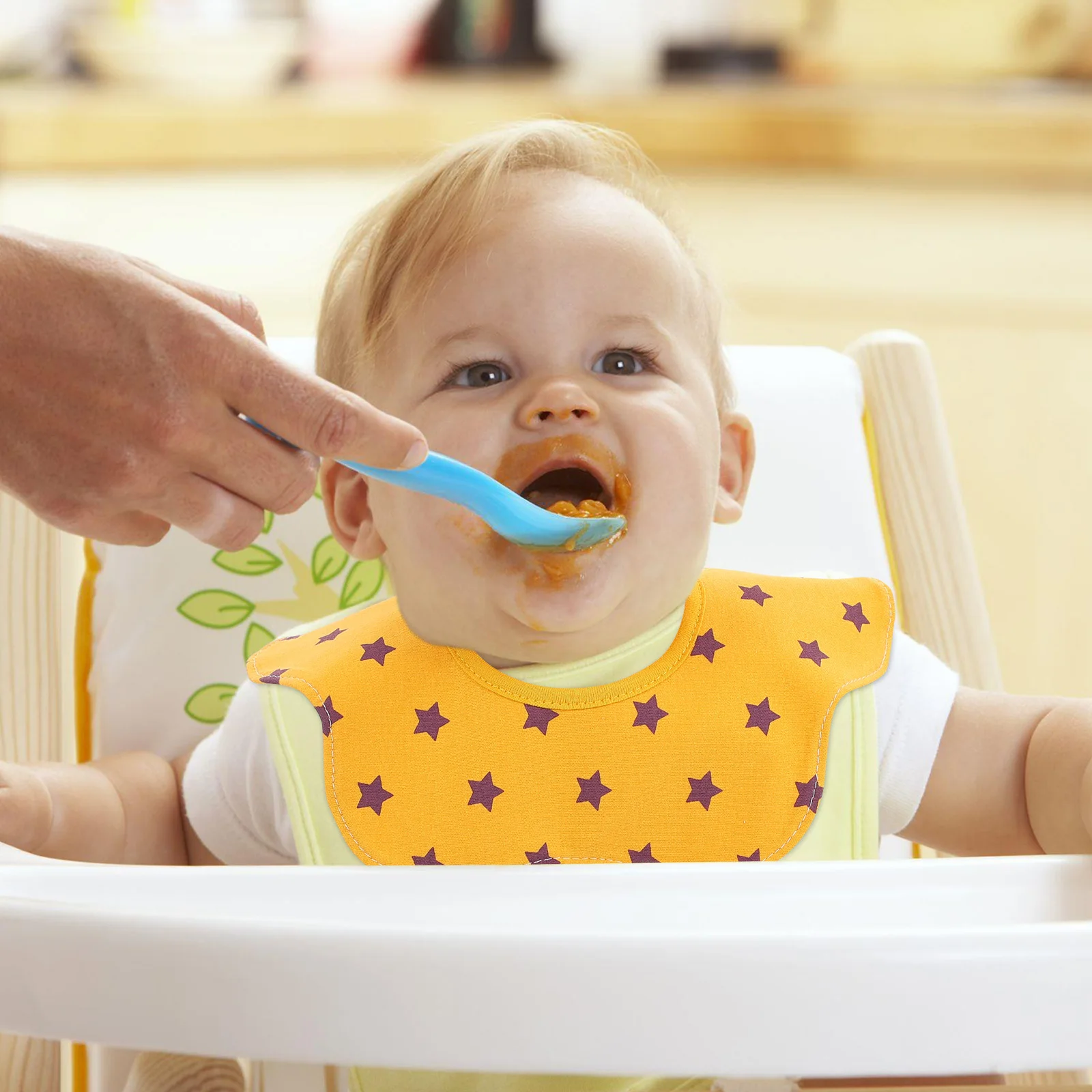 

5 шт. детские нагрудники для слюны, водонепроницаемые хлопковые слюнявчики для младенцев, прорезывания зубов, обеденные, 360 градусов, мягкие впитывающие полотенца для слюны