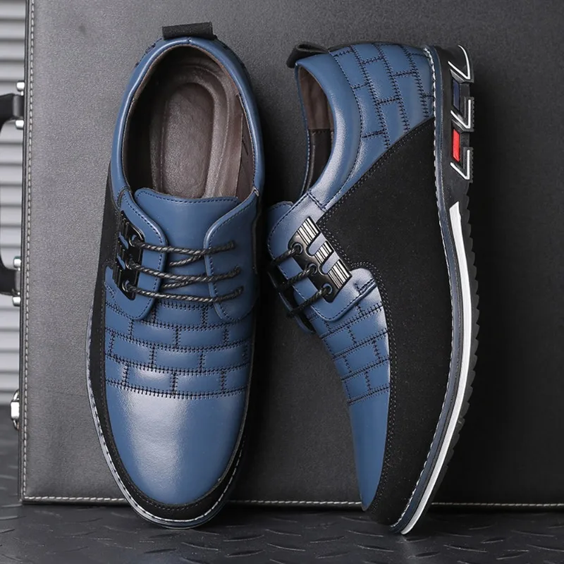 Big Size Brand Men Casual Shoes Fashion Classic Casual Men Leather Shoes Black Hot Sale Breathable Business Men Shoes Casual