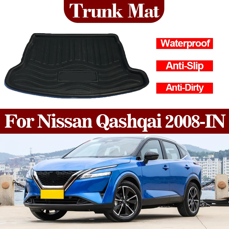 

Для Nissan Qashqai 2008-2024 автомобильные коврики в багажник, коврик для багажника, коврик для багажника, напольный поднос, ковер, грязевая накладка, водонепроницаемая противоскользящая