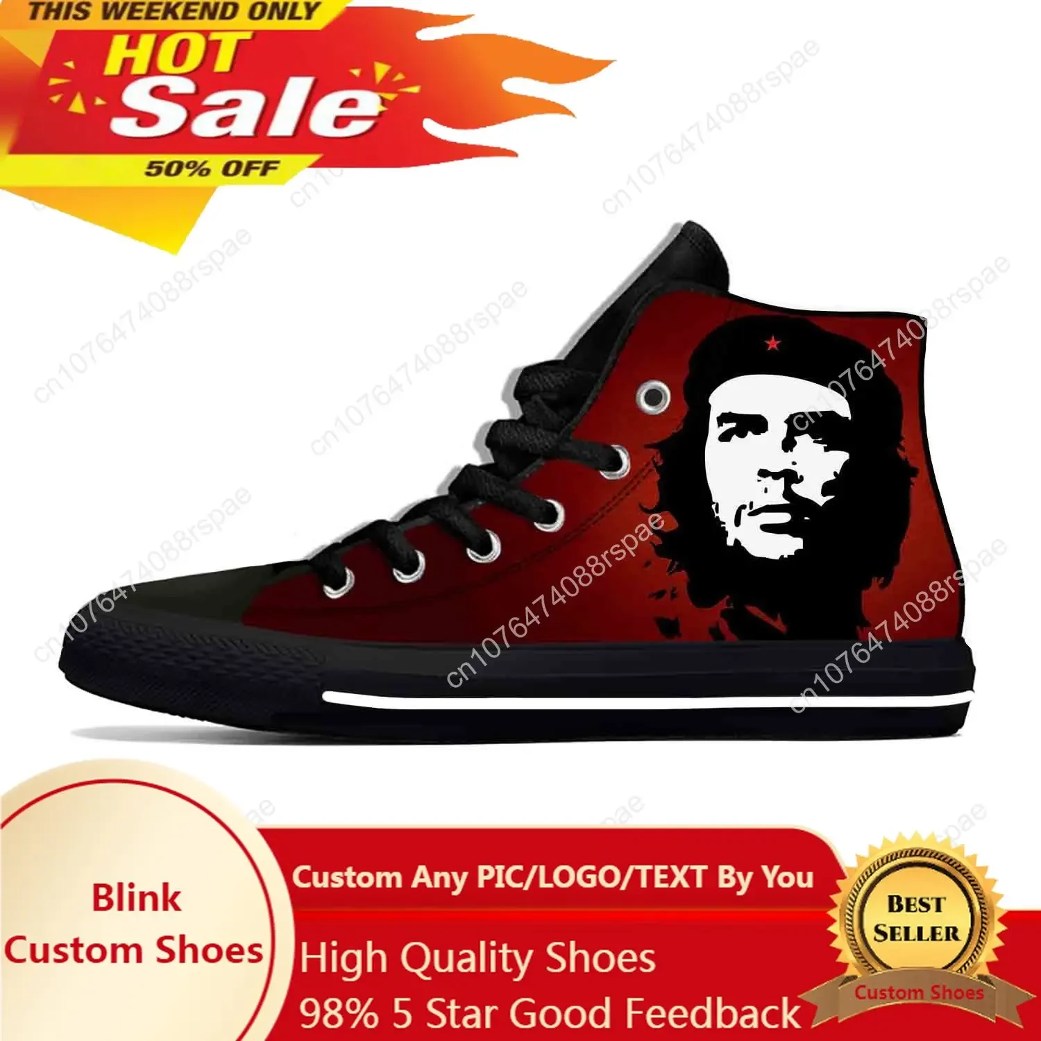 

Hot Summer Che Guevara Communism Socialism Cuba Cuban Casual Shoes High Top Breathable Men Women Sneakers Latest Board Shoes