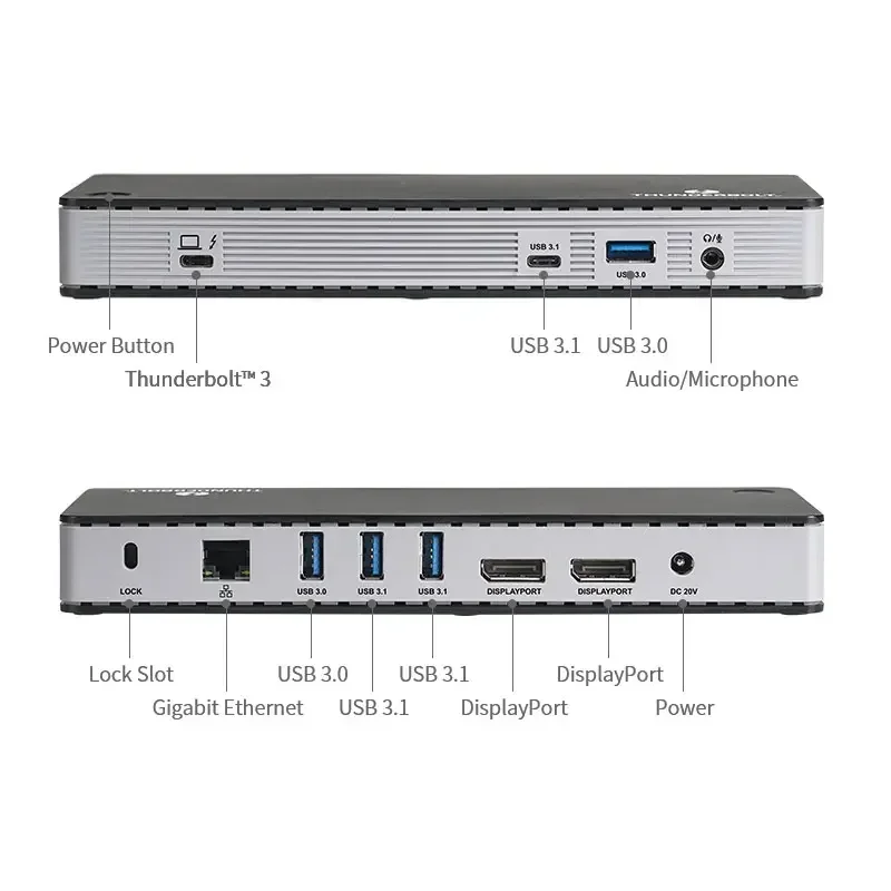 fast speed  USB-C Dual 4K Docking Station with PD Power Delivery function