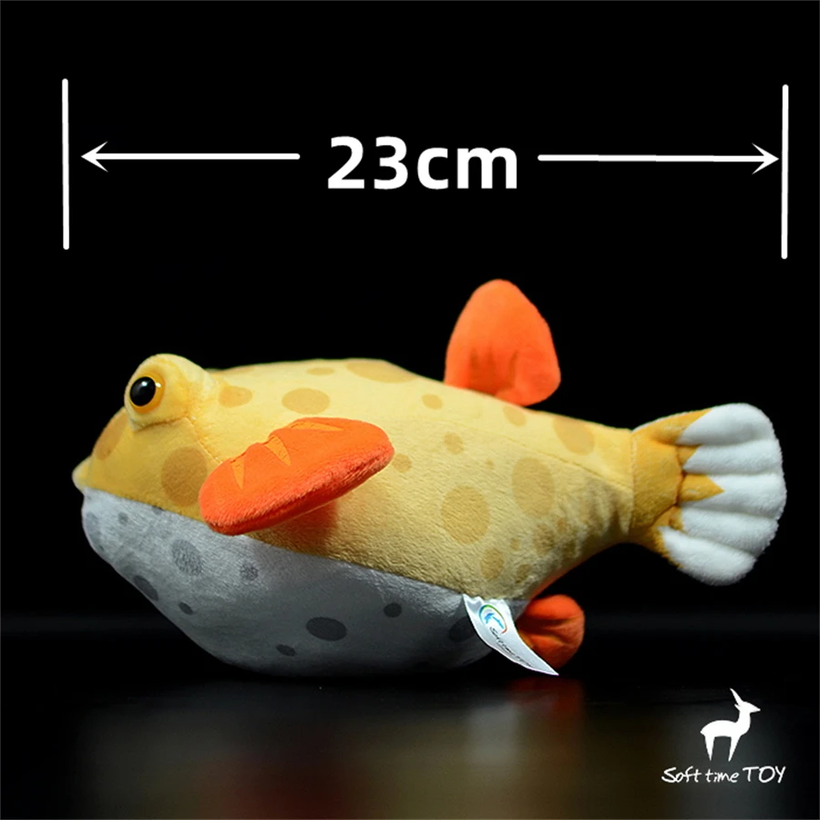 Boxfish Puffer High Fidelity Anime Cute Plushie Aracanidae Plush Toys Lifelike Animals Simulation Stuffed Doll Kawai Toy Gifts