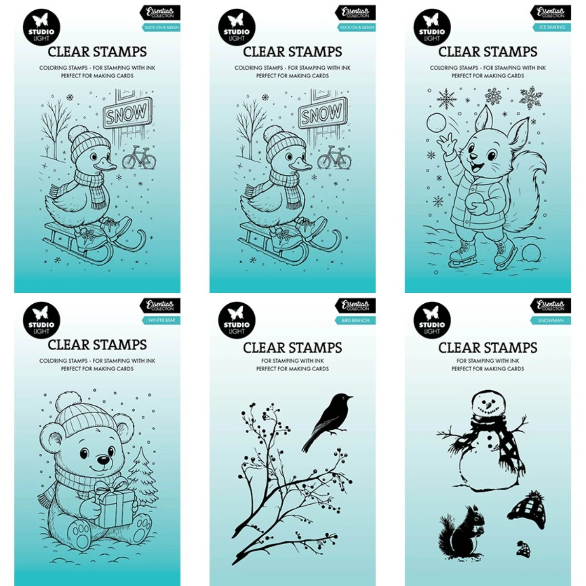 

Duck on a Sleigh Essentials Stamps 2025 New Dies Scrapbook Diary Decoration Stencil Embossing Template DIY Greeting Card