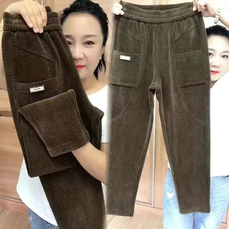 

Harem Pants Women 2024Spring Autumn Winter New High Quality Maillard Casual Trousers Female High Waist Comfortable Fashion Pants