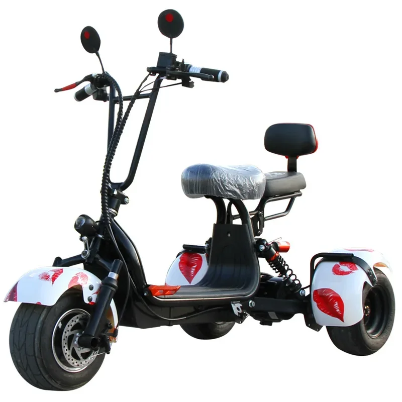 Electric tricycle 800W48V20AH lithium battery electric 3-wheel motorcycle Harley wide tire outdoor off-road electric motorcycle