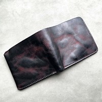 Handmade Tan Leather Wallets for Men with coin pocket Pure Leather Men Wallet with Coin Pocket Zipper Wallet