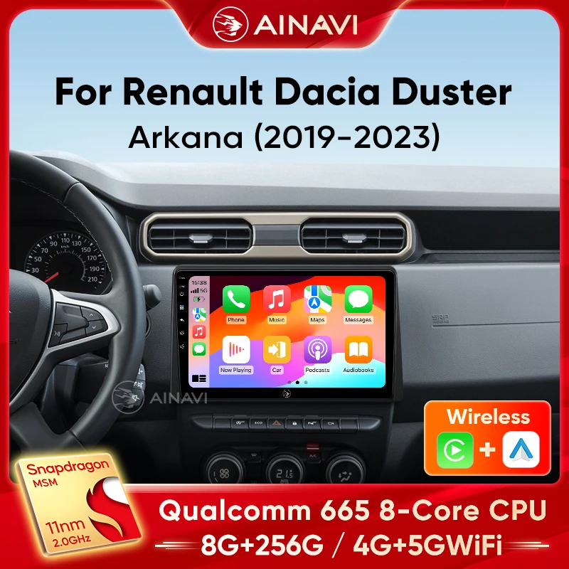 

Ainavi автомобильный стерео радио Мультимедиа беспроводной Carplay Android авто для или HONDA FIT JAZZ 2008 2009 2010 2011 2012 2013 2 DIN GPS