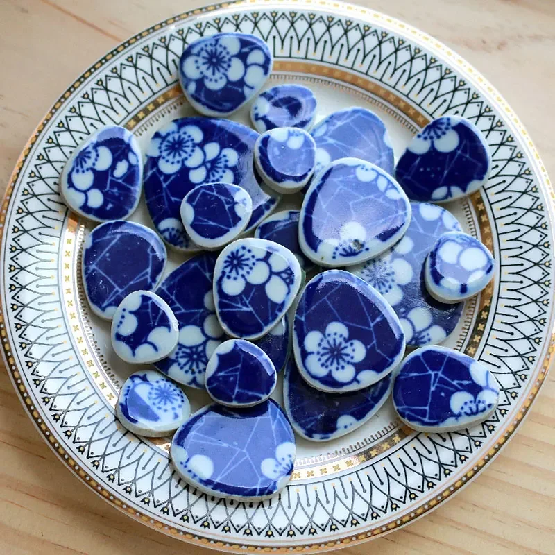 100g DIY ceramiczne płytki mozaikowe szklane lustro ręcznie robione ozdoby płytki ścienne rzemiosło kolorowe kryształ dla materiały dekoracyjne