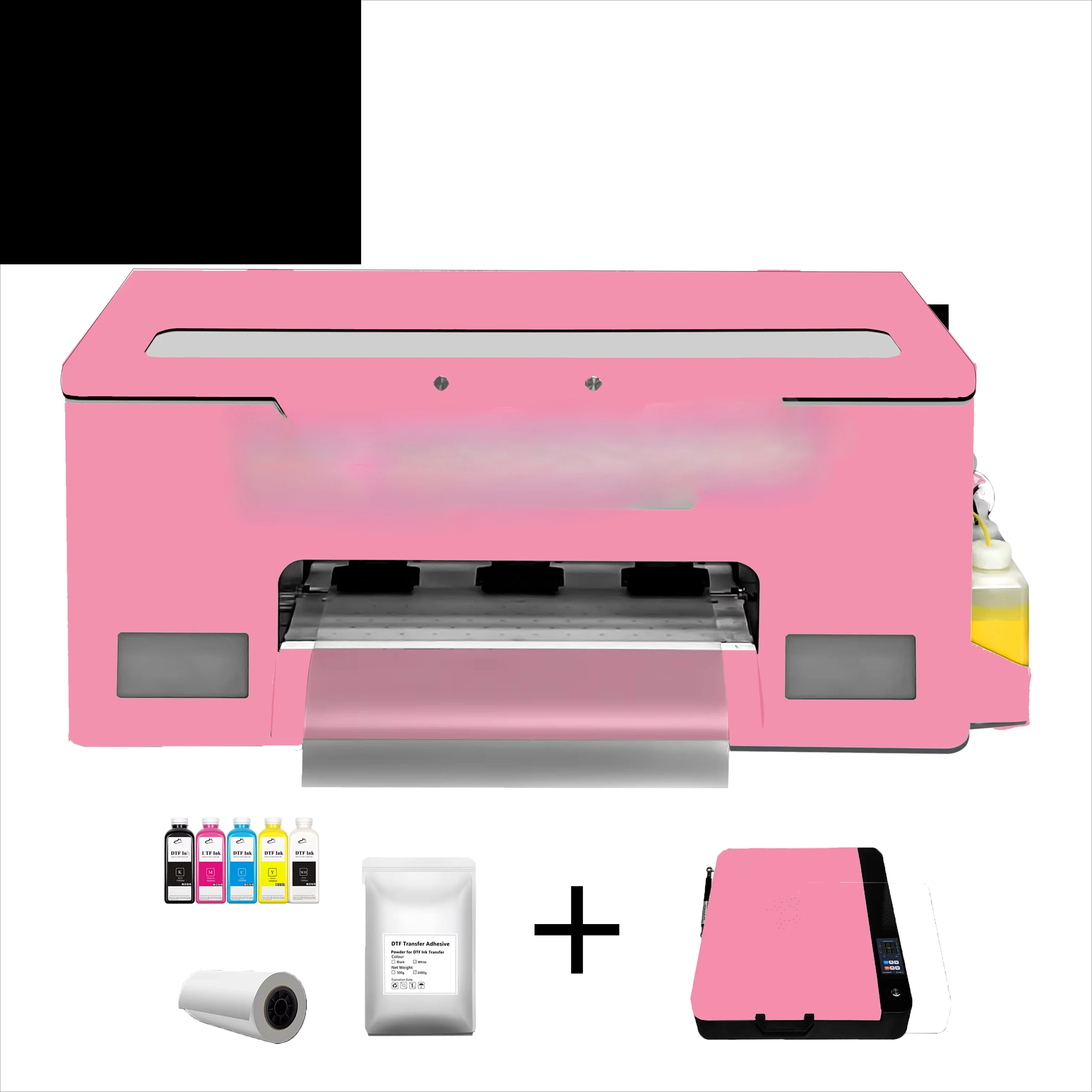 2025 Pink Digital  A3 DTF Printer XP600 Pet Film 13Inch Dtf Printer With Pink Oven for Any Textile