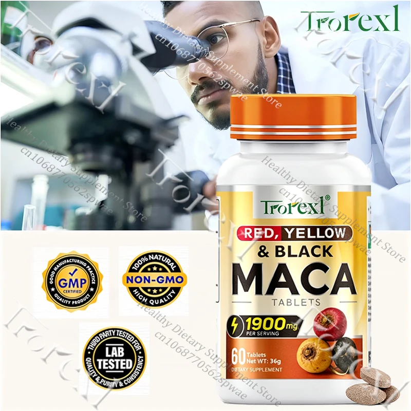 Natural Maca Root Tablets-Supports Vitality & Physical Performance, Balances Hormone, Overall Wellness view 6