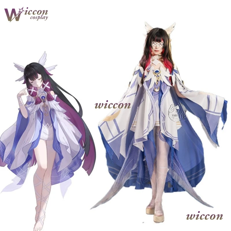 

Игра Genshin Impact Columbina Косплей Костюм Moon Maiden Наряд Богини Одиннадцать Fatui Harbingers Хэллоуин Вечеринка Для Женщин Взрослых