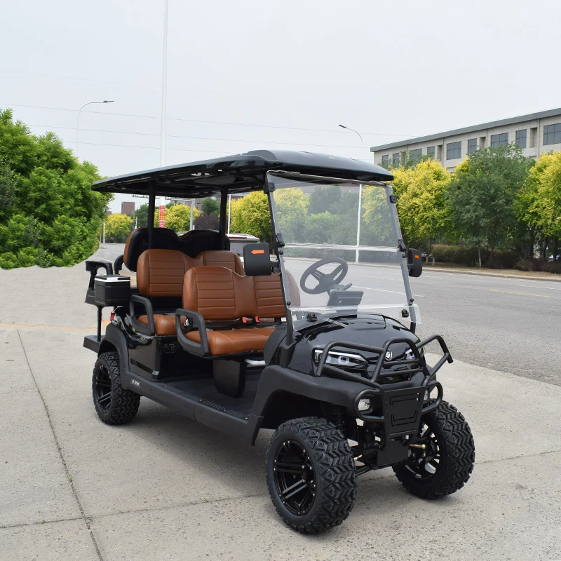 4+2 Seater Electric Golf Cart Aluminum Frame 72V Lithium Battery Golf Buggy