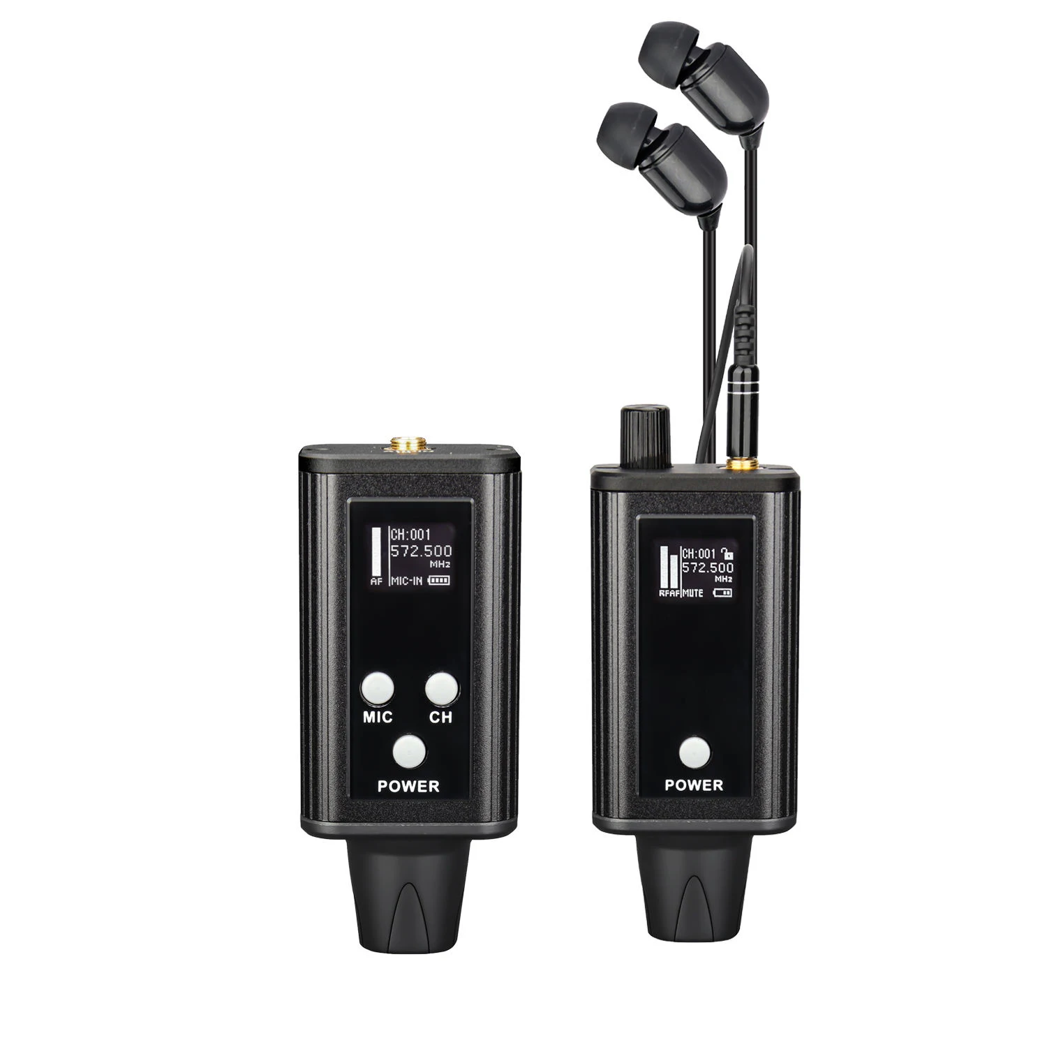 Sistema de Monitoramento de Áudio Profissional Sem Fio In-ear com Transmissor e Receptor para Performance de Palco e Ensaio de Banda