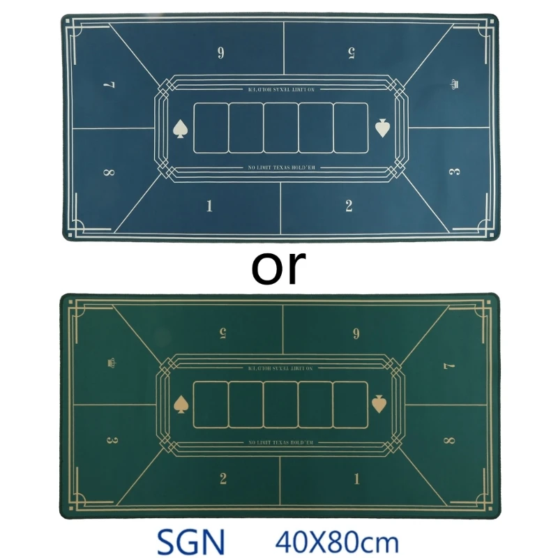 Table Top Layout for Poker Games, 40x20 In Hold Rubber Mat Folding Portable Top for Tables