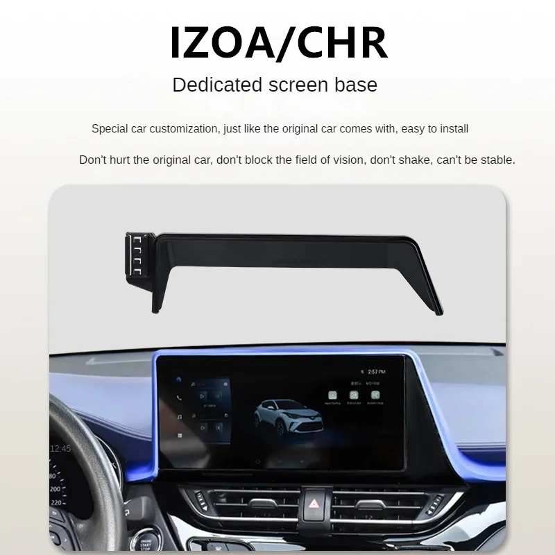 2023 For Toyota IZOA CHR Car Screen Phone Holder Wireless Charger Navigation Modification Interior 10.25 Inch Size