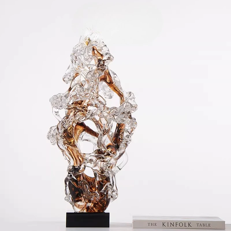 

Glazed Taihu stone ornaments, living room modern dining room entrance decoration handicrafts