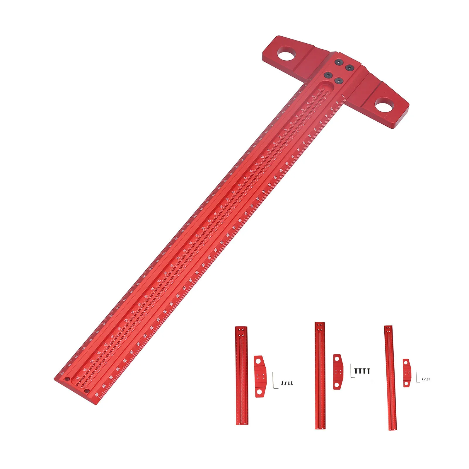 T Right Angle Ruler T Type  Ruler Right Angle Scribe Aluminum Marking Gauge for Glass Woodworking T Type Measuring Tool