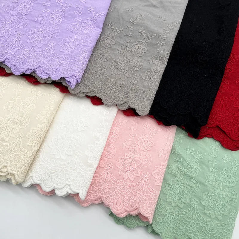 22Cm Colorful Hollow Cotton Lace Ribbon Cloth Sewing Quilting Fabric Patchwork Needlework Home Supplies DIY Handmade Accessories