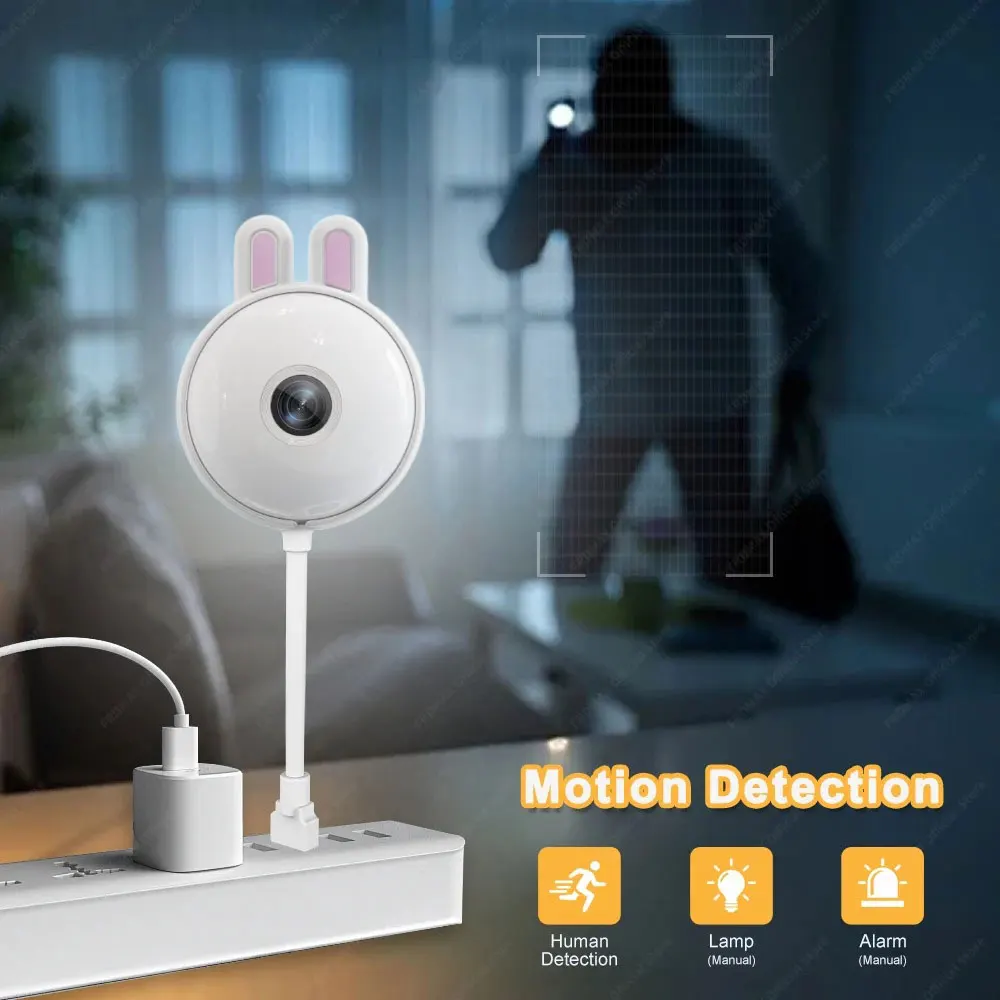 Tuya Mini WiFi Camera 2K Indoor Wireless USB Light Bulb Baby Monitor Home Security IP Camera Surveillance Auto Tracking Babe Cam