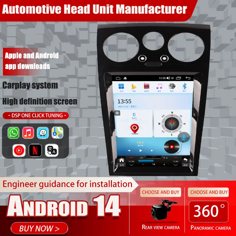 YF For Bentley Flying Spur Continental 2012-2019 Touch Screen Bluetooth Car Radio Android 13 Player Stereo Receive Audio