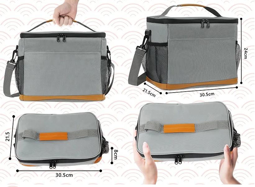 12L Large Capacity Camping Picnic Insulated Cooler Bag Cooler Box Travel Lunch Ice Thermal Food Lunch Bag