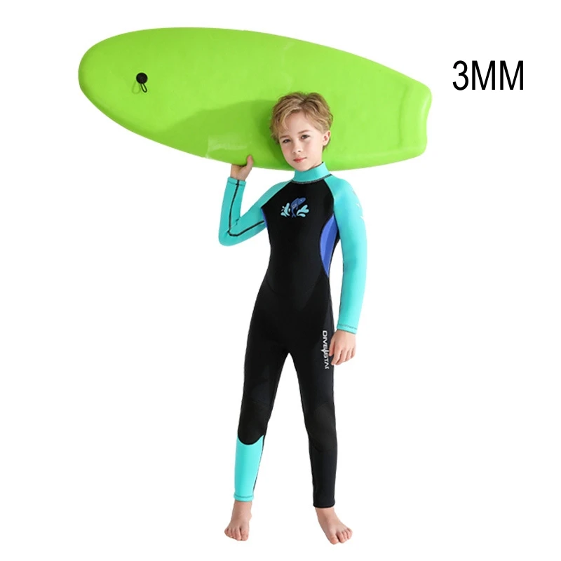 3MM dzieci neoprenowy jednoczęściowy nurkowanie z rurką sporty wodne na świeżym powietrzu plaża WetSuit dzieci nurkowanie kajakarstwo łowiectwo podwodne pływać kombinezon do nurkowania