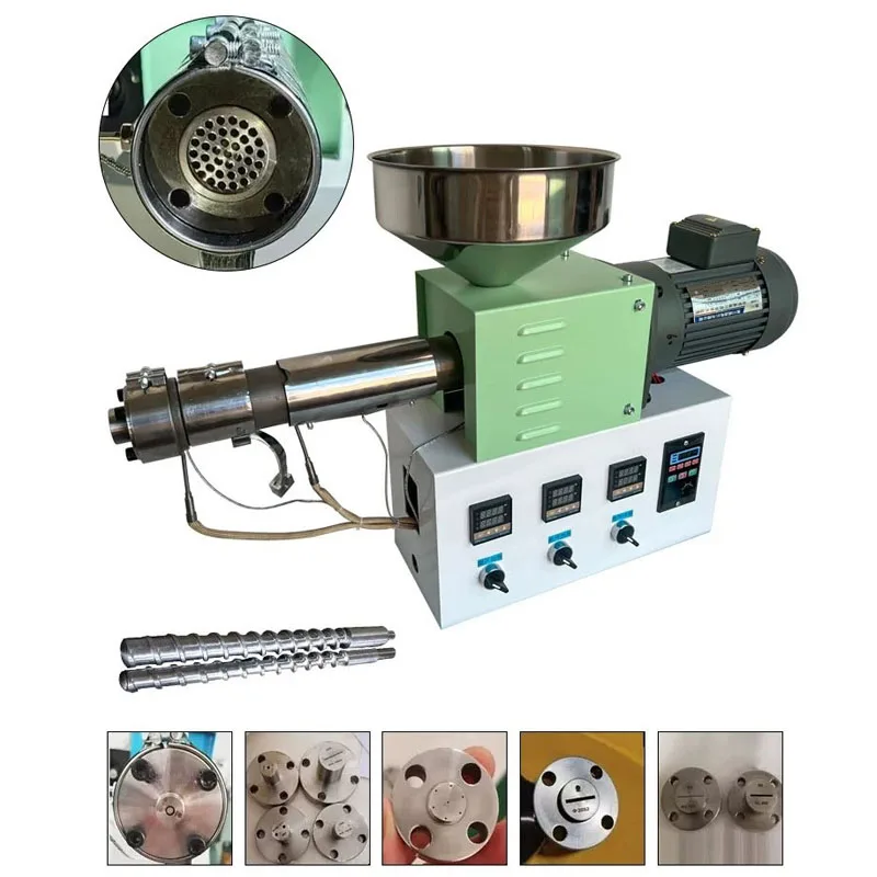 Mini Plastic Extruder, Multi-Functional 3D Printing Filament Making Machine with Uniform Extrusion for Small Batch Production