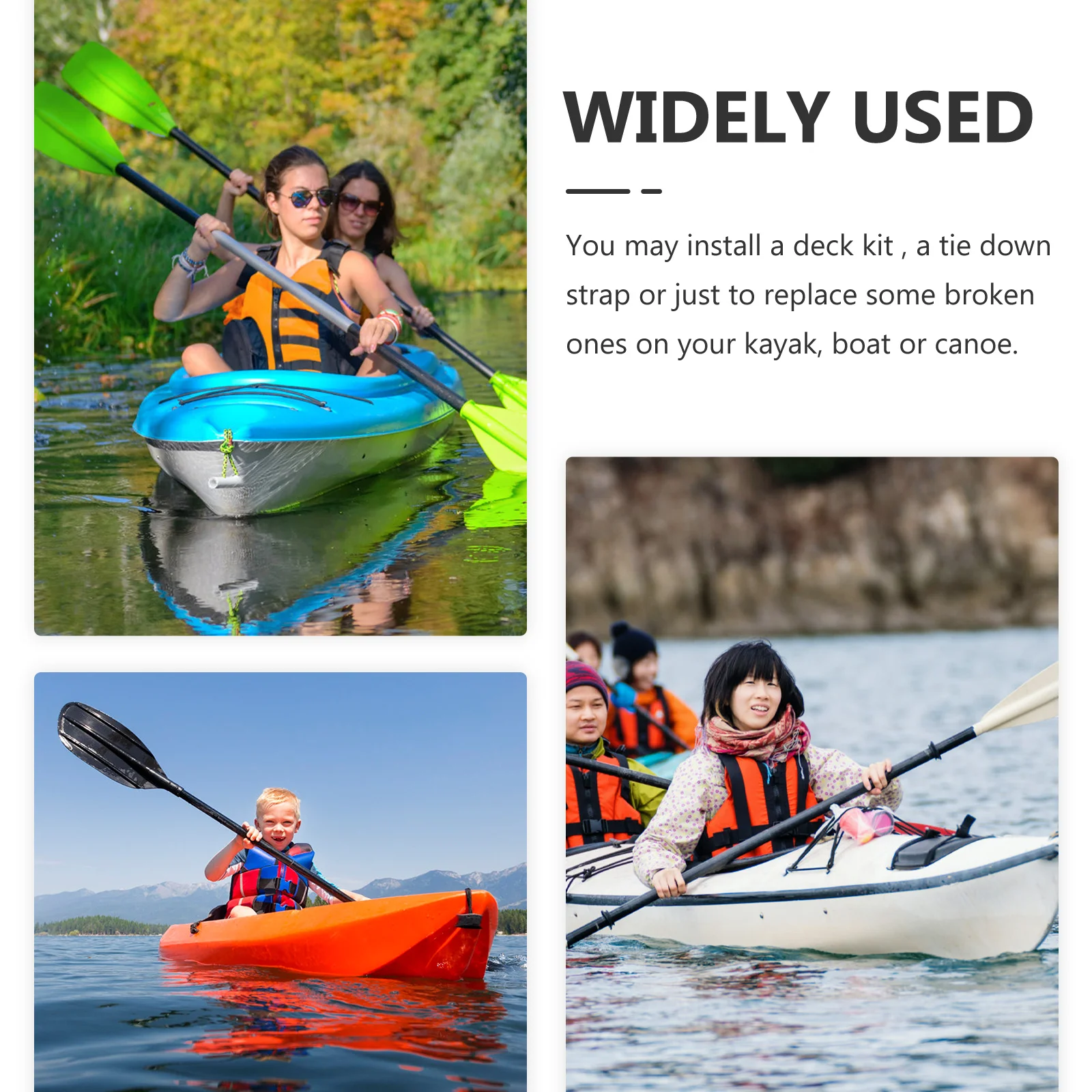 

10Pcs Elastic Cord Terminal Hooks Bungee Rope Ends for Boat Canoe Paddle Leash Secure Fastening Rustproof Plastic Material