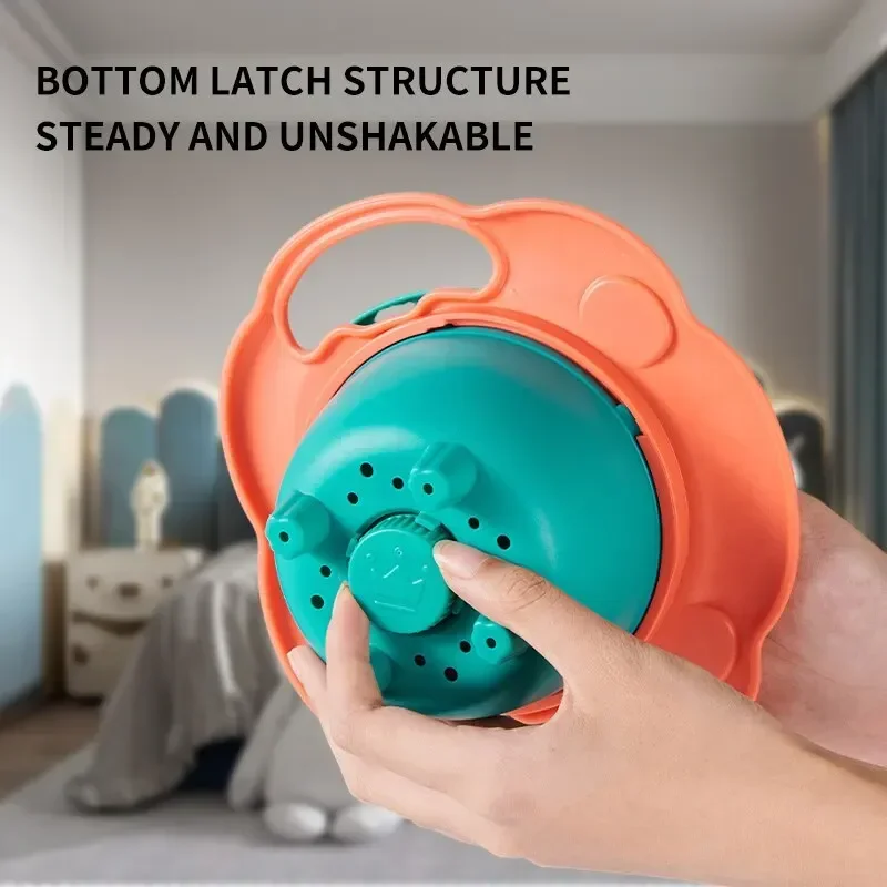 Baby Gyro Bowl 360 Rotate Spill-Proof Solid Feeding Dishes Kid Plate Practical Design Children Rotary Balance Novelty Gyro Bowl