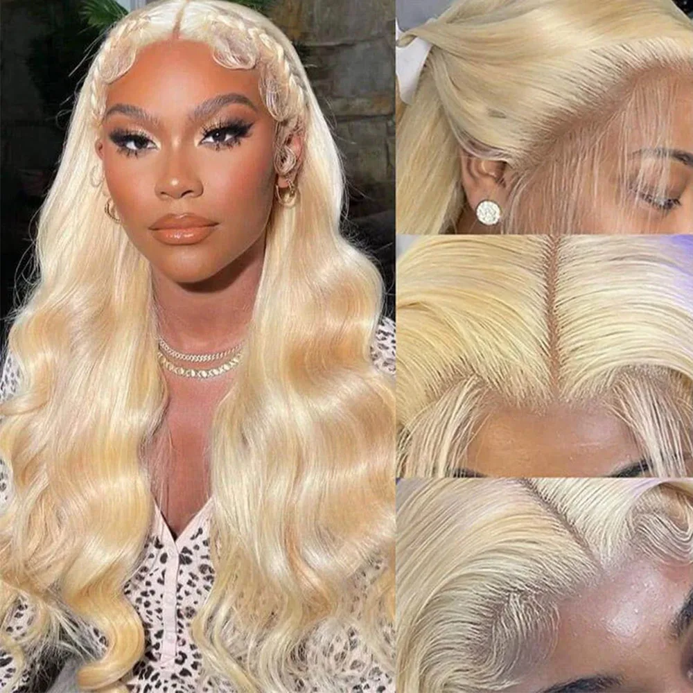 Body Wave HD 613 Honey Blonde 16-34 Inch 13x6 Lace Front Wig Human Hair 13x4 Lace Frontal Wigs Brazilian Water Loose Pre Plucked