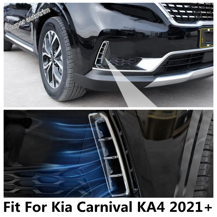 

Car Front Fog Light Lamp Eyebrow Eyelid Decoration Cover Trim For Kia Carnival KA4 2021 - 2024 ABS Accessories Exterior Kit