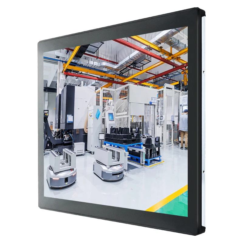 15 Inch in Wall Lcd Capacitive Touch Screen Industrial  Black for Business Ce OEM Metal Case + Toughened Glass Panel 16:9