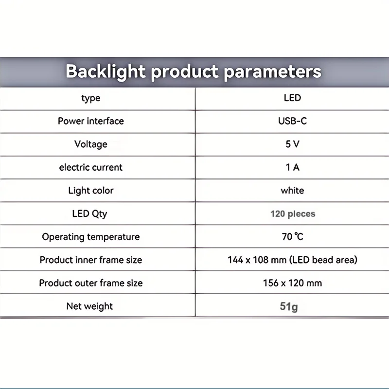 For Bambu Lab 3D Printer CMYK Lithophane LED Backlight Board Kit USB C DIY Lithophane Photo Model Bambulabs 3D Printing Parts