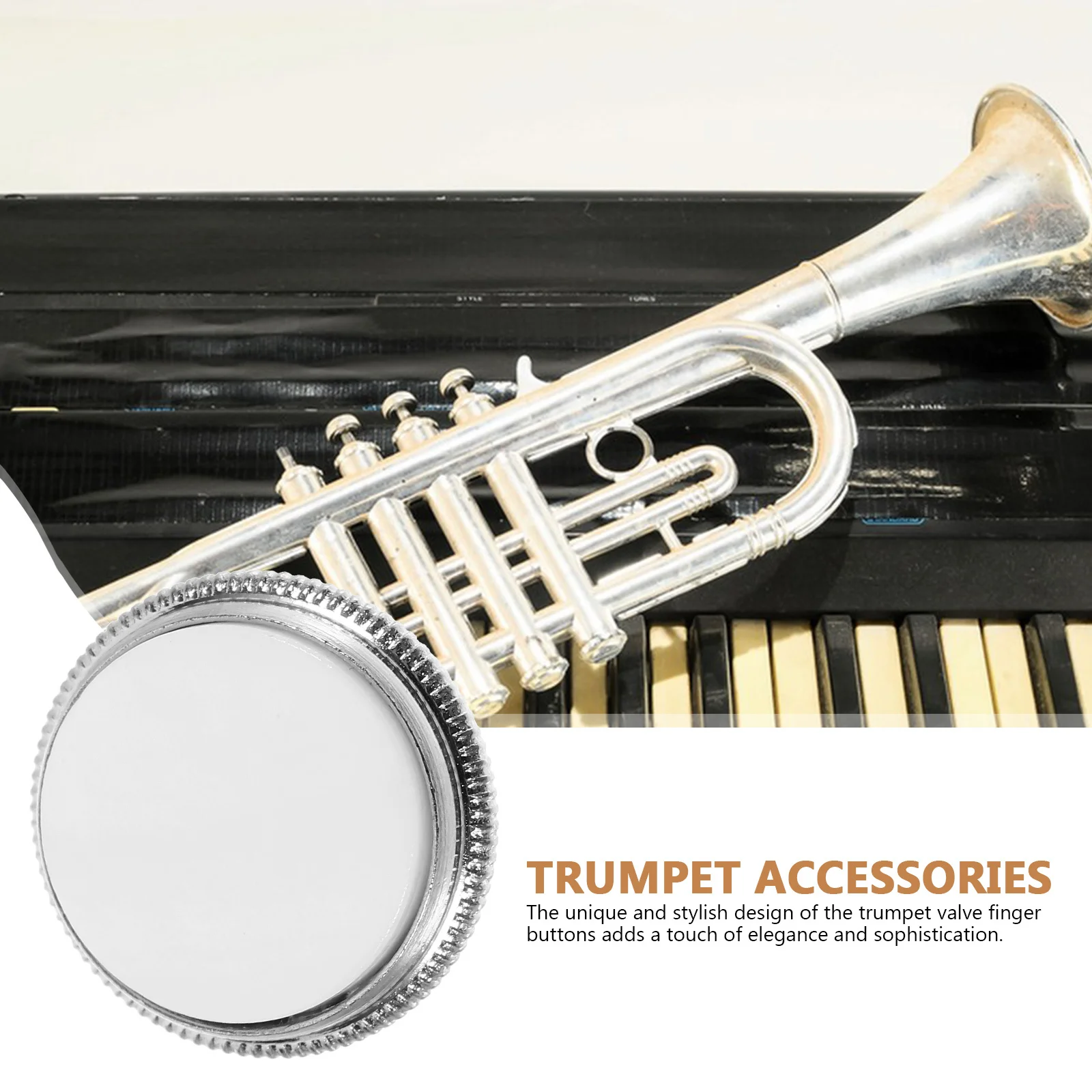 

3Pcs Trumpet Valve Caps Zinc Alloy Replacement Finger Buttons Trumpet Accessories Replacement Parts Valve Finger Buttons