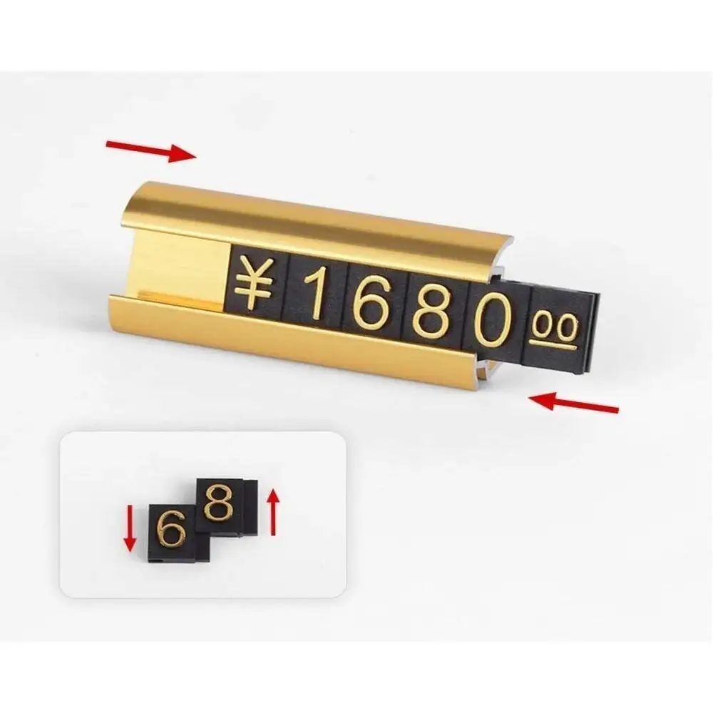 الألومنيوم شارة السعر مكعب كتل التجميع عصا قابل للتعديل عدد رسالة السعر عرض العداد حامل التسمية متجر بيع بالتجزئة الملحقات