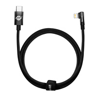 Baseus Lightning Angle Cable-USB-C 20W, 480 Mb/s, 1m, Black-Perfect For Players