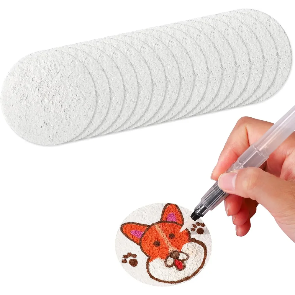 Magic Foam Texture Paper, White Cellulose Cards Magic Blank Canvas Sponge Puffy Painting Card DIY Art Craft Supplies Kit