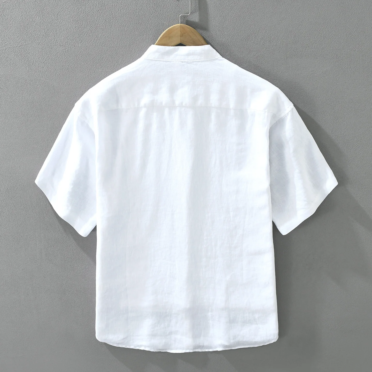 Pure Linen Short Sleeve Shirt Men's Summer Thin Breathable Sun Protection Loose Casual Shirt Japanese Style Casual Wear