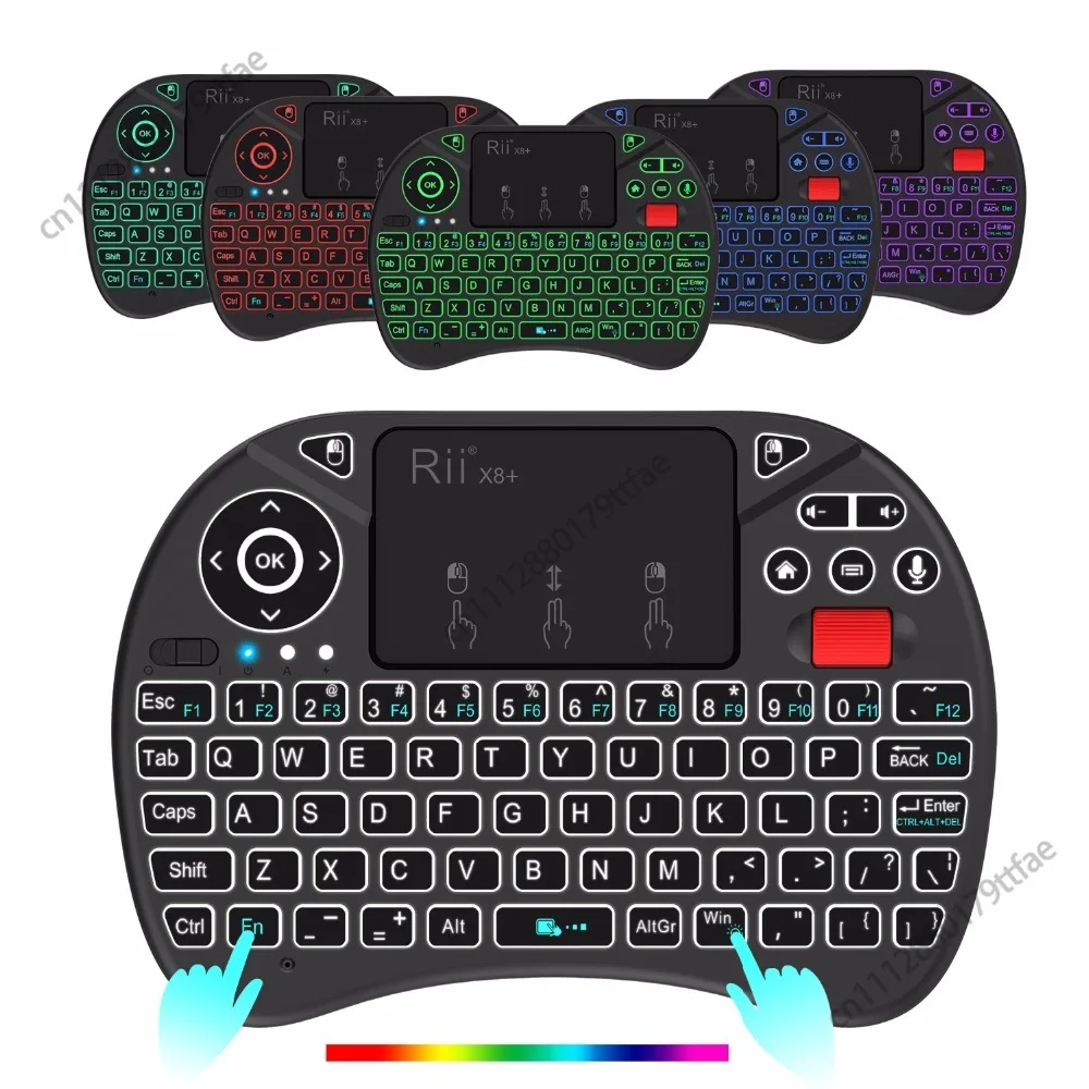 X8 2.4GHz Wireless English Remote Control Keyboard With Touchpad Backlit For Android TV Box Pc Mouse Combo Turbo Function