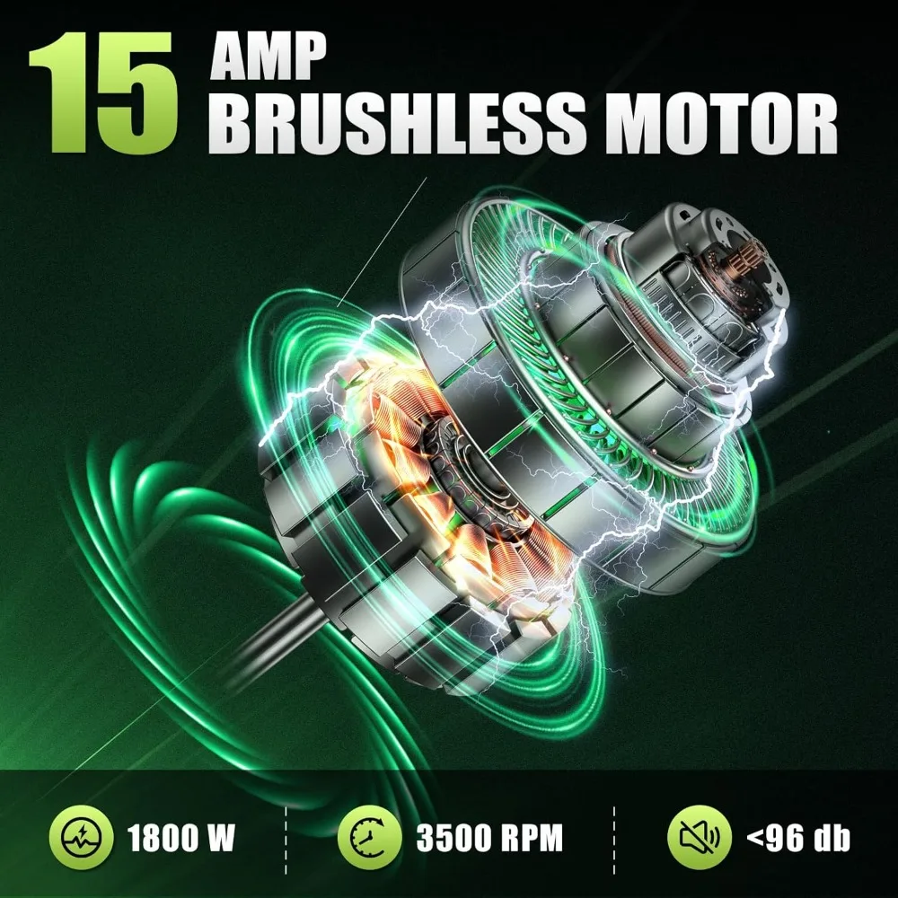 15 Amp 15 inch elektrische gazonverwijderaar en verticuteermachine met zak van 40 liter, met snoer, hoogteverstelling met 5 standen voor het verwijderen van rieten