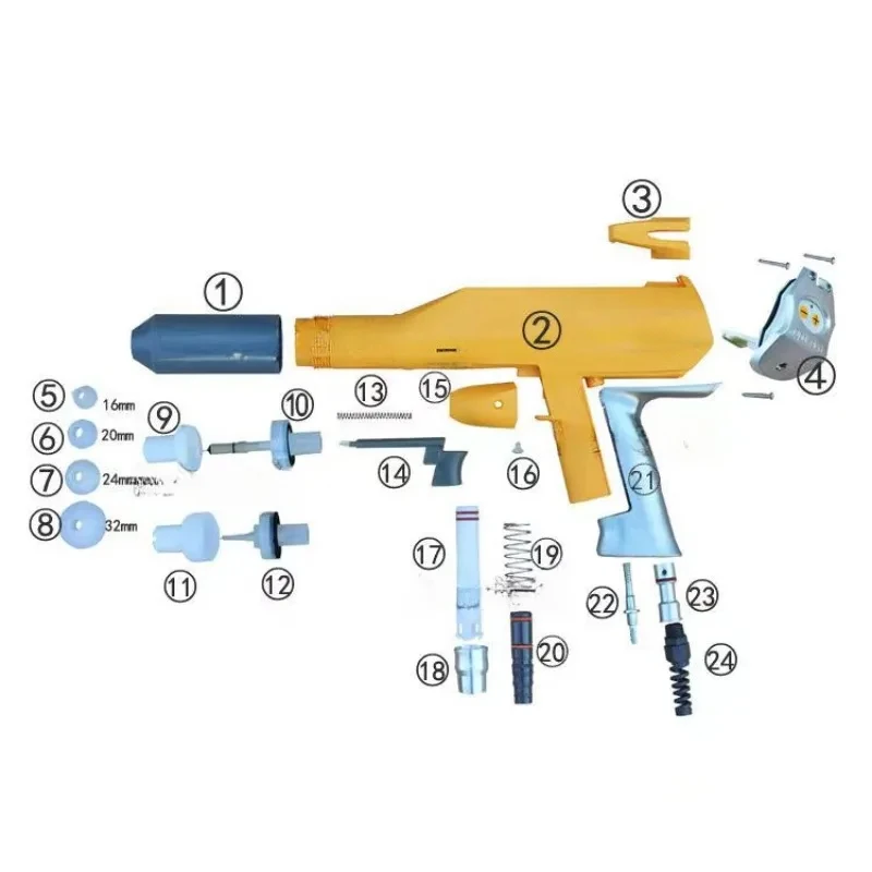 Suntool Electrostatic Powder Coating Spray Gun Suits  Manual Powder for GM Opti GM Select Gm02 Cg07  with 6m Cables