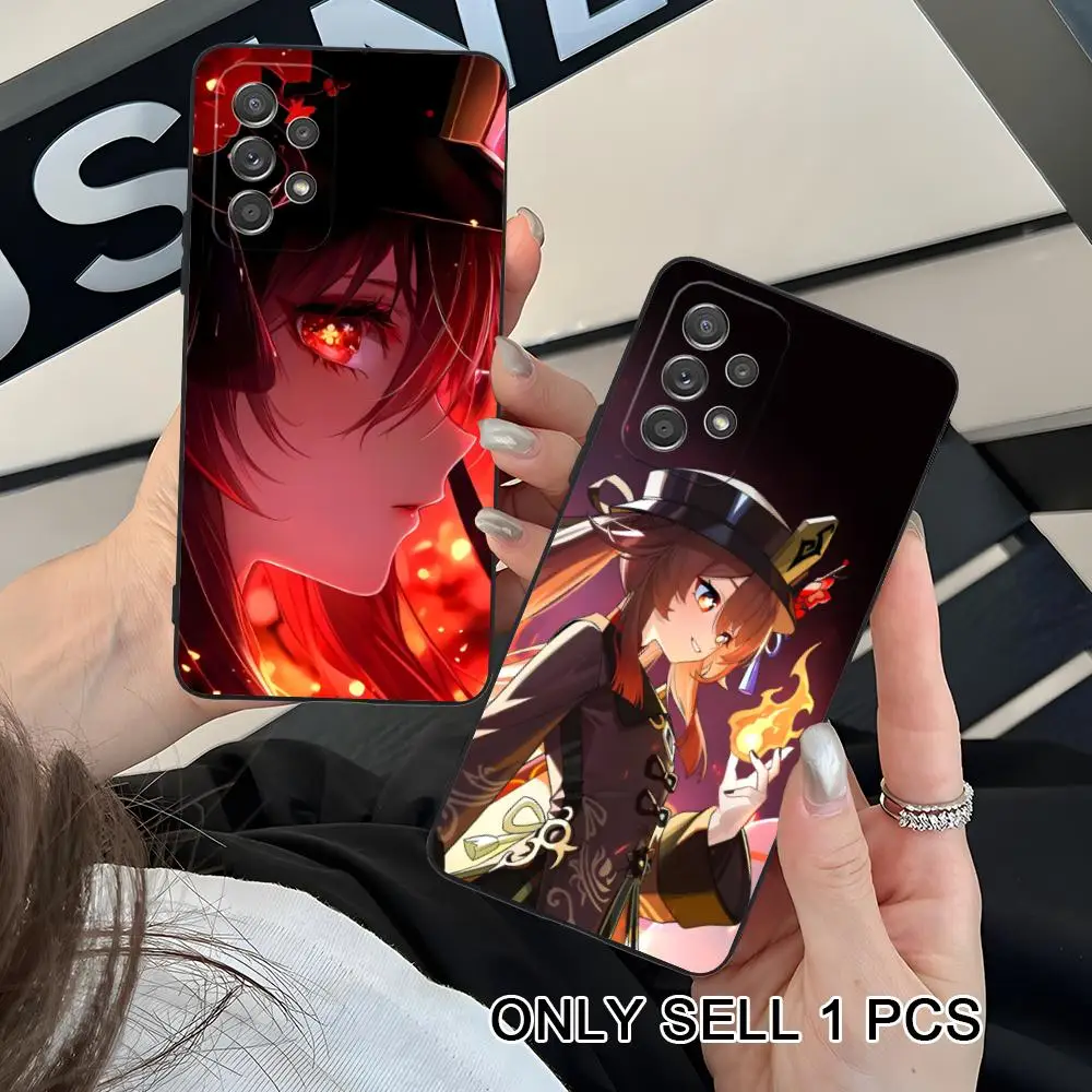 Game GI HuTao Phone Case for Samsung Galaxy A26 25 24 23 22 21 17 16 15 14 13 12 11 5G Soft TPU Shockproof Cover