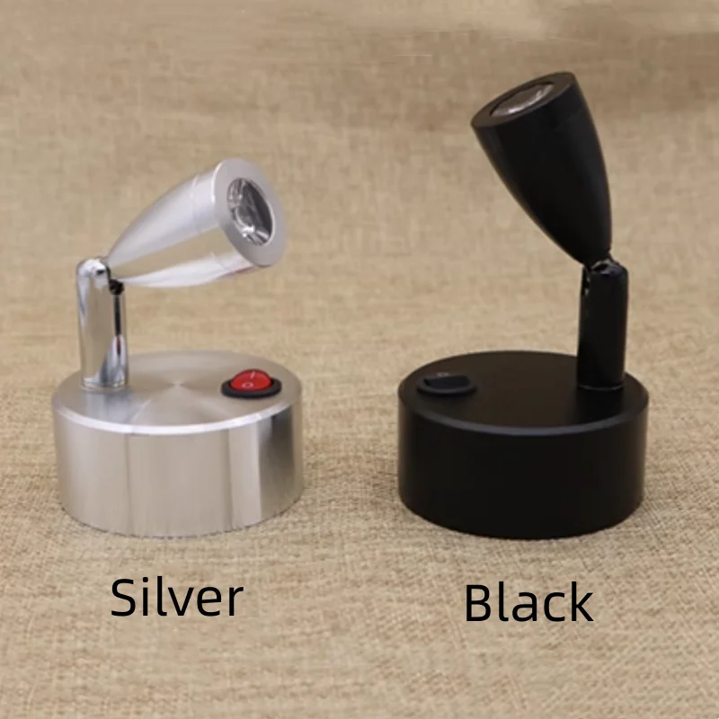 LED Dry Battery Spotlight Emergency Jewelry Counter Lamp Manual Display Case Exhibition Display Cabinet Wedding Simple Installat