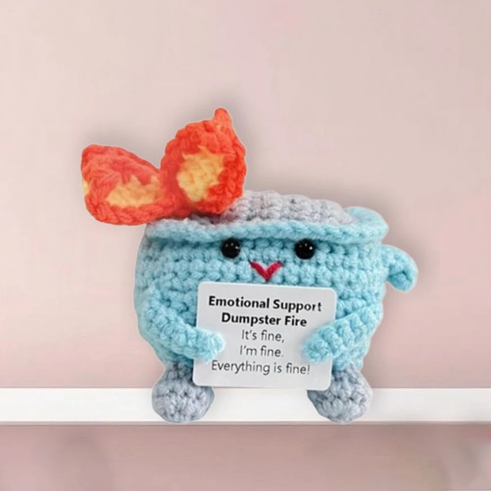 

ABZS Cute Crochet Dumpster Fire, Funny Crochet Dolls, Handmade Crochet Gifts Toys Gifts For Friends
