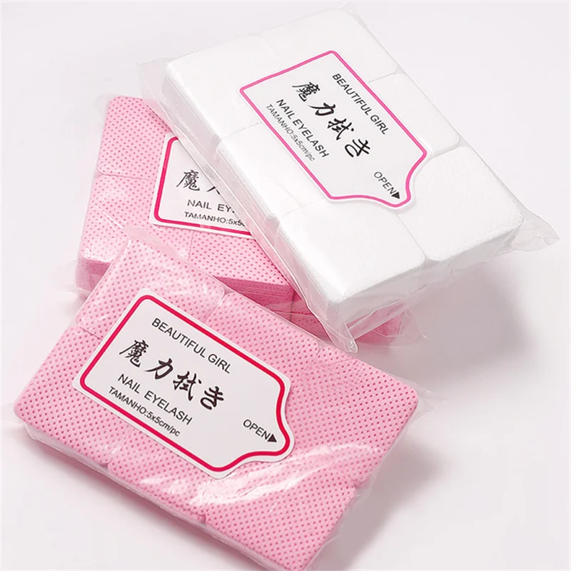 300/540/1000 pz Bianco Senza Pelucchi Salviette Per Unghie Tovaglioli Smalto Per Unghie Gel Dischetti di Cotone Unghie Artistiche Pulizia Manicure Pedicure Strumenti