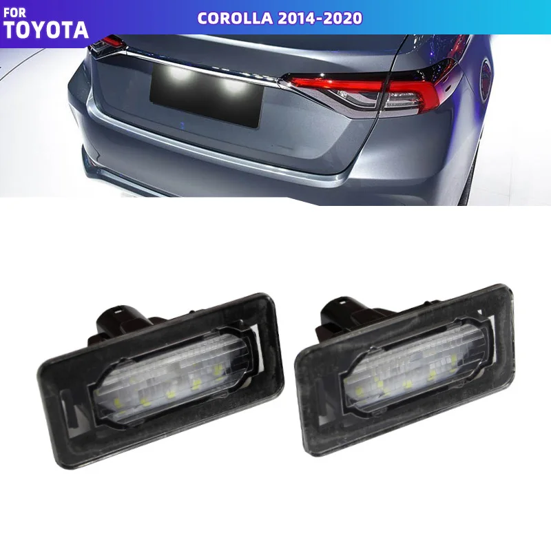2x Canbus White LED License Number Plate Light No Error For Toyota Corolla 2014-2020