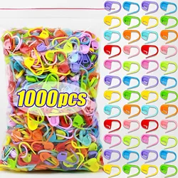 1000-50pcs Colorful Mini Knitting Clips Locking Stitch Markers Sweater Crochet Needle Clip Pins Buckles Hooks Craft Sewing Tools