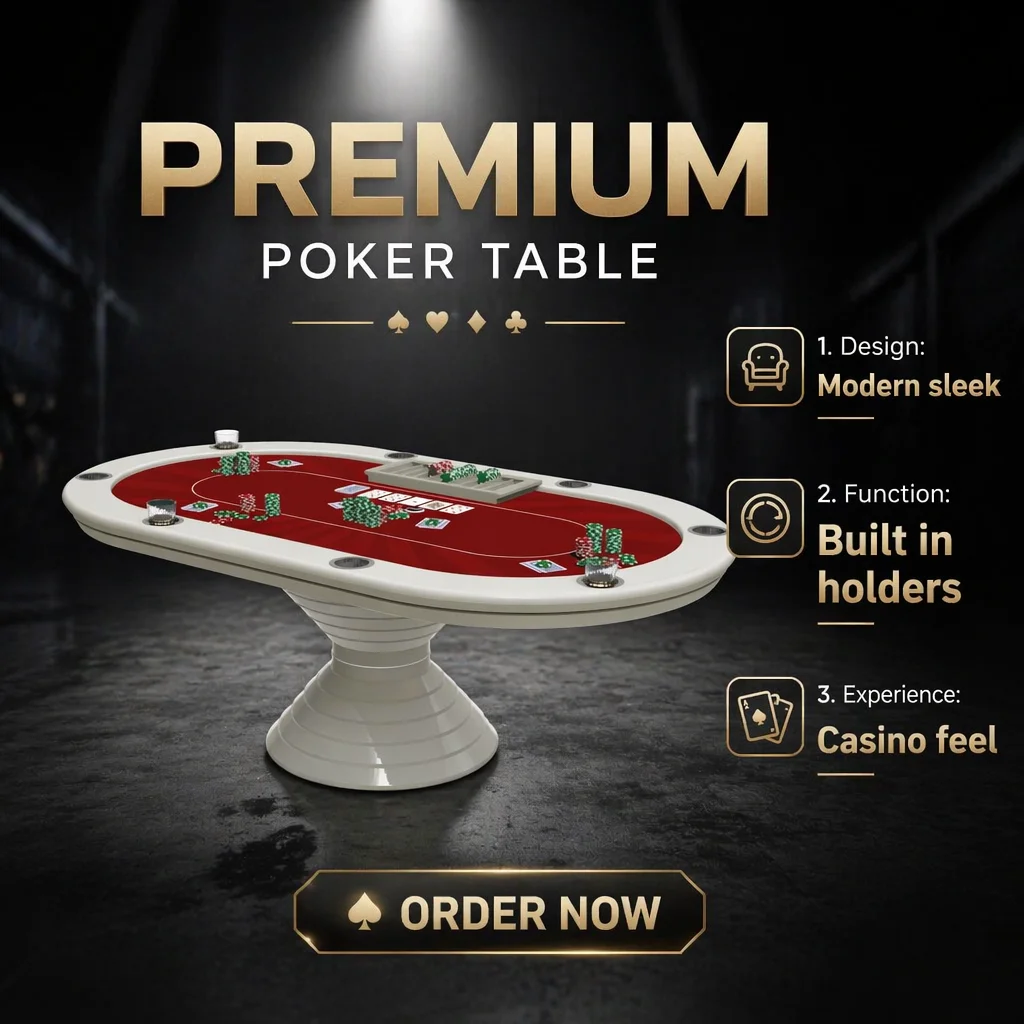 Modern American Luxury Oval 8/10 Seat Texas Hold'em Poker Table with Solid Wood Frame Legs for Home & Club Entertainment